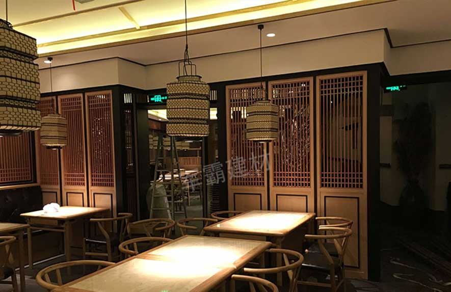 杭州綠茶餐飲鋁窗花案例